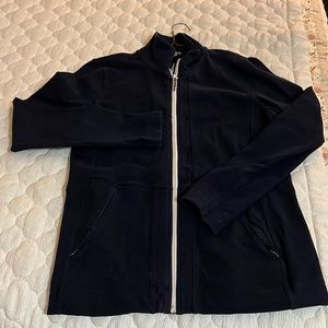 Talbot workout jacket size medium color is navy